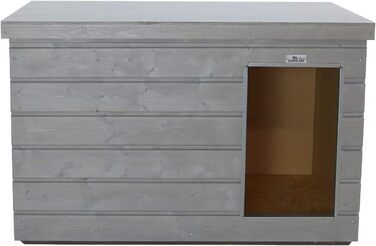 Будка для собак Sauerland, графіт/платиновий колір, середня, ізольована, товстий шар, для вулиці