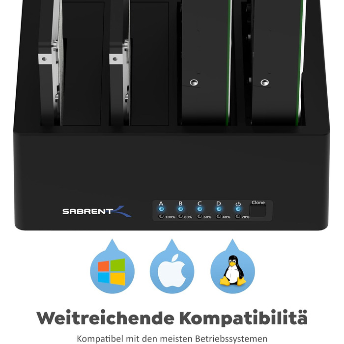 Док-станція Sabrent 4 Bay для 2.5