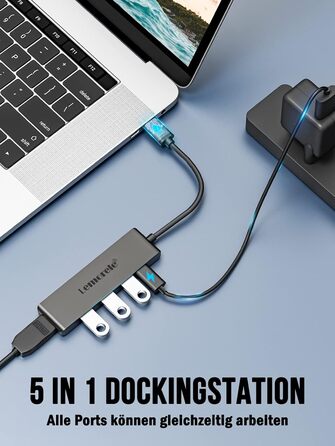 Док-станція USB-C Hub з 3 дисплеями, 2025 Upgrade: Dual 4K HDMI, VGA, 1000M Ethernet, 4 USB A 3.0/2.0, 100W PD, SD/TF, AUX 3.5mm, адаптер USB Multiport для Windows/Mac/Dell/HP та інших пристроїв з Type C (Чорний)