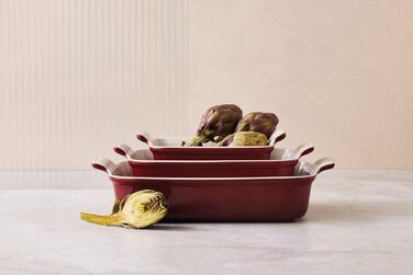 Форма для запікання Le Creuset прямокутна керамічна Tradition, 19 см, колір Овочевий червоний (Chambray)