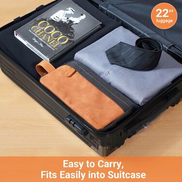 Чоловіча дорожня сумка Elviros для подорожей, подарунок для чоловіків, підвісна, косметичка-допкіт, водонепроникна, з PU-шкіри, велика місткість, для подорожей та ванної кімнати (Чорний)