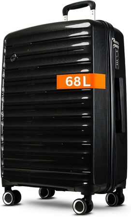 Чорний валіза-тролі 100 літрів з TSA замком - міцний хардкор корпус