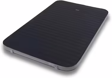 Самонадувний преміум килимок Qeedo Cloudmat Double L для кемпінгу та подорожей, м'яка ізоляційна повітряна матрацика з Soft Touch покриттям і подвійним клапаном, темно-синій, двоспальний