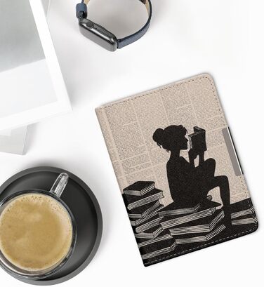 Чохол-книжка kwmobile для Tolino Vision 1/2/3/4 HD - Чохол для eReader з малюнком 