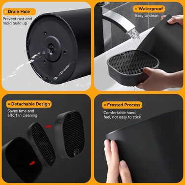 Universal Knife Block without Knives Ninonly Knife Holder Knife and Scissors Organizer with 21 Slots and Drain Design Knife Block Flexible For All Kitchen Knives Suitable Black