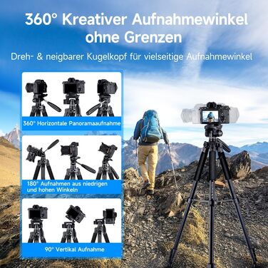 Штатив Rollei Compact Traveler Star S4, 188 см, легкий, з кульковою головкою для DSLR та смартфонів