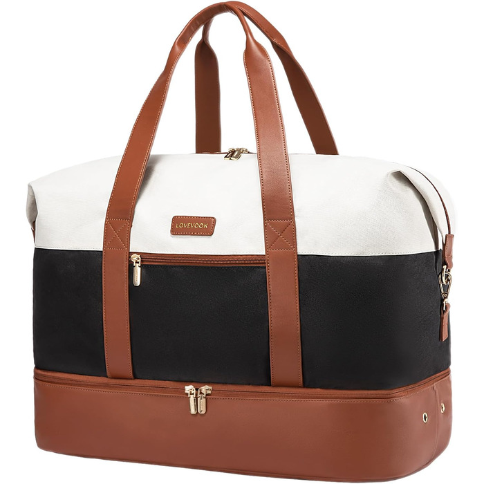Сумка-трансформер LOVEVOOK для подорожей: жіноча дорожня сумка, 60L, водонепроникна, з відділенням для взуття, ідеальна для спортзалу, клініки, пологів, 40x20x25см
