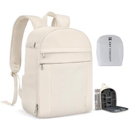 Сумка-рюкзак для фототехніки K&F Concept: компактний та легкий рюкзак для DSLR, дзеркальних камер та штатива з дощовиком, колір слонова кістка