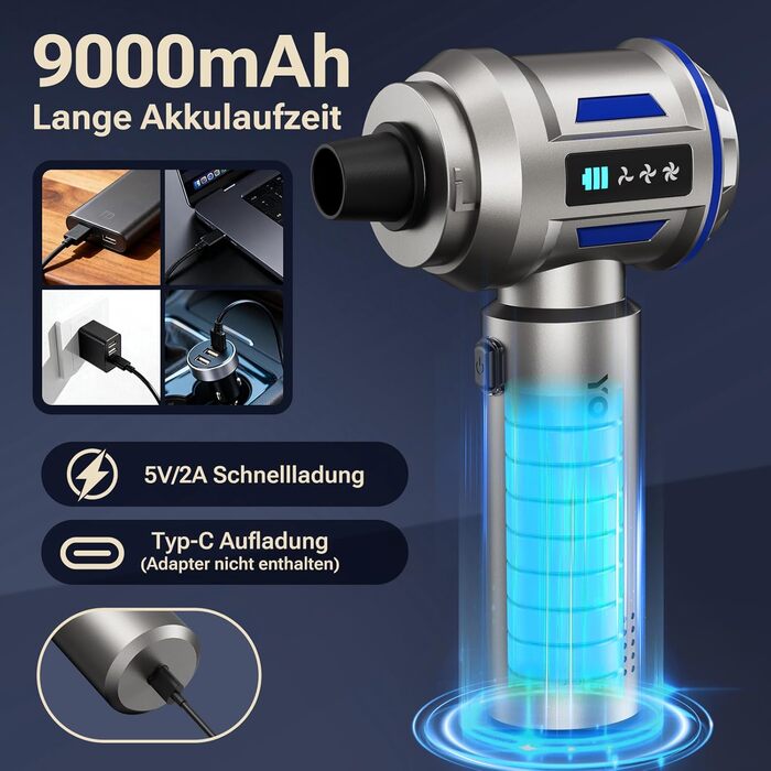 Акумуляторний портативний міні-пилосос Yomile AD10 27000Pa 150W для авто, дому та офісу