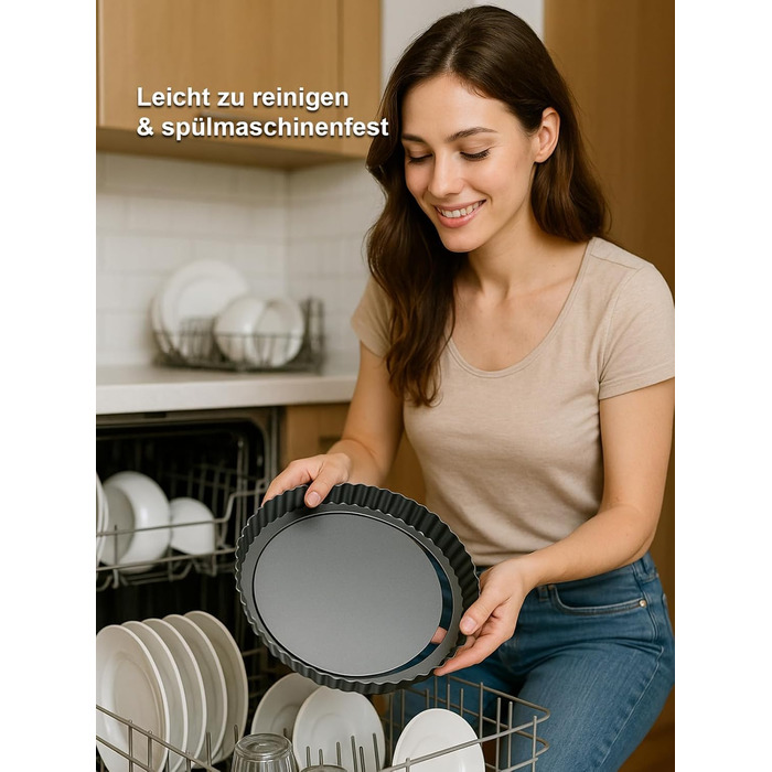 Форми для тартів Yamteck Tarteform 10см, 6 шт. З підйомним дном, антипригарне покриття, вуглецева сталь. Для тартів, пирогів, випічки, сімейних обідів та свят. Розмір 10х2 см, 6 шт. (28*3 см)