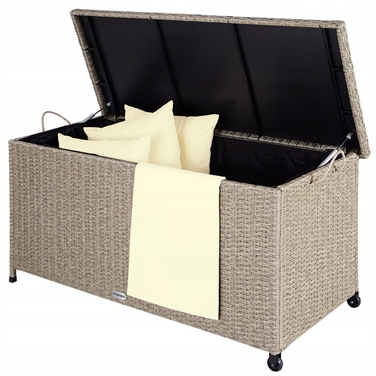 Садова скриня Casaria з техноротанга, 270 л, бежева