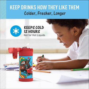 Термос Thermos Funtainer 340 мл, фіолетовий/блакитно-зелений, 12 oz