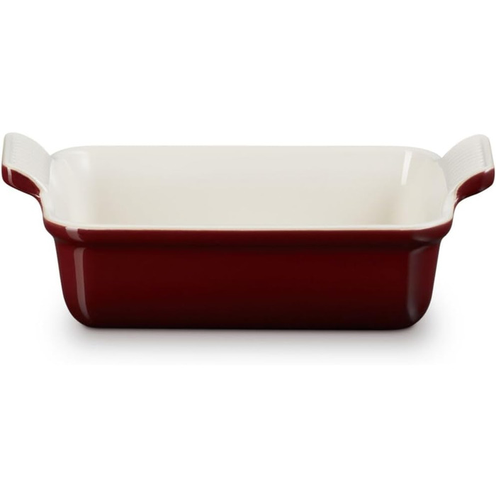 Форма для запікання Le Creuset прямокутна керамічна Tradition, 19 см, колір Овочевий червоний (Chambray)