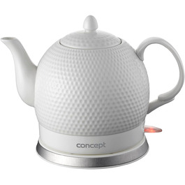Concept Golf RK0050 Electric Kettle - Ceramic 1.2L, White - 3D Golf Ball Design