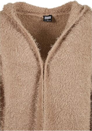 Кардиган жіночий з капюшоном та пір'ям Urban Classiс, чорний (XS, Softtaupe)