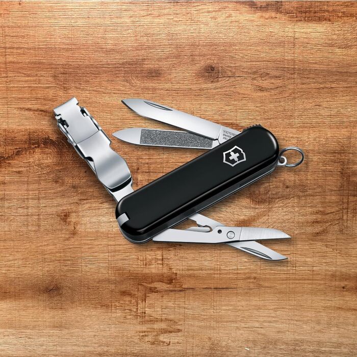 Мультитул Victorinox Nail Clip 580: 8 функцій, манікюр, педикюр, червоний та чорний