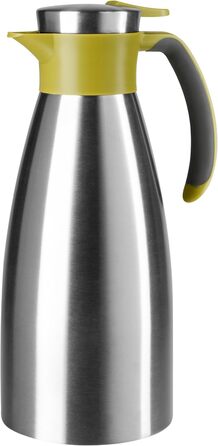 Термос Emsa Soft Grip, 1 л, нержавіюча сталь, 12 год гаряче + 24 год холодне, без витоку, з антиковзким покриттям, зелений (1500 мл)