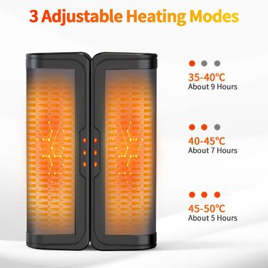 Електричні грілки для рук 2 шт. - USB, багаторазові, 3 режими нагріву, для дітей та жінок (сірий)