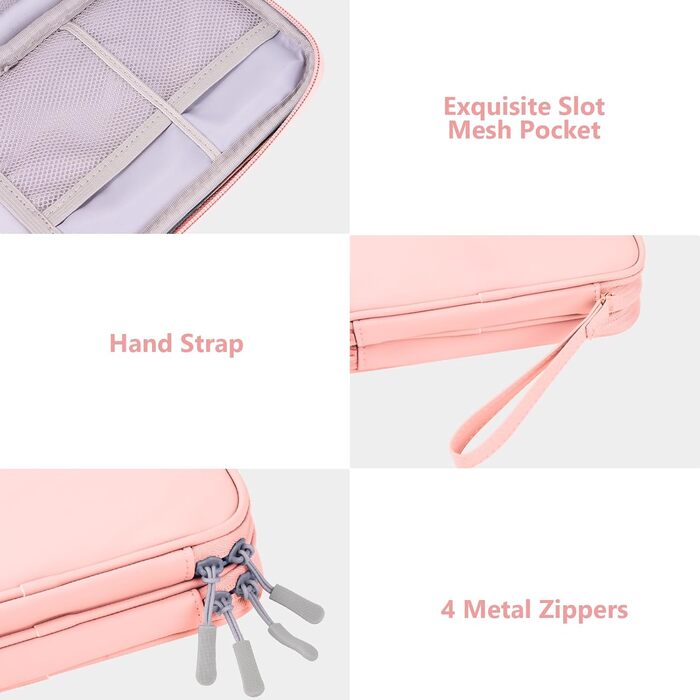 Органайзер для подорожей DDgro, водонепроникна сумка для аксесуарів, чорний, розмір L (рожевий, розмір M)