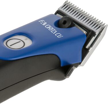 Машинка для стрижки собак та коней Aesculap Favorita CLi акумуляторна з набором гребінців | Професійна ергономічна машинка для собак | LED-дисплей | Машинка для стрижки тварин (Блакитна)
