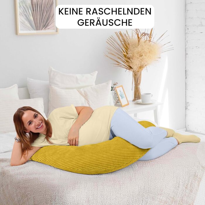 Подушка для годування та вагітності Amilian Stillkissen XXL 170 см - для сну на боці - з наповнювачем та знімним чохлом