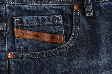 Чоловічі джинси Alessandro Salvarini Comfort Fit прямого крою, темно-сині (33W/36L)