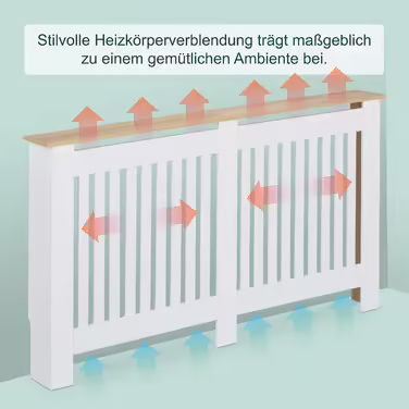 Relaxdays Radiator Cover with Slats