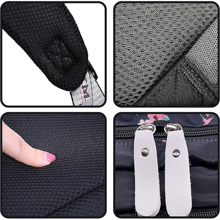 Рюкзак для дівчинки з квітами: шкільний, для подорожей, на ноутбук (чорний)