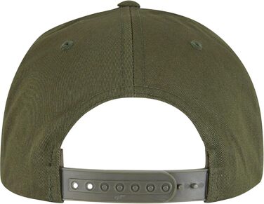 Кепка Flexfit Unisex Classic 5 Panel Snapback, універсальний розмір, оливковий/чорний