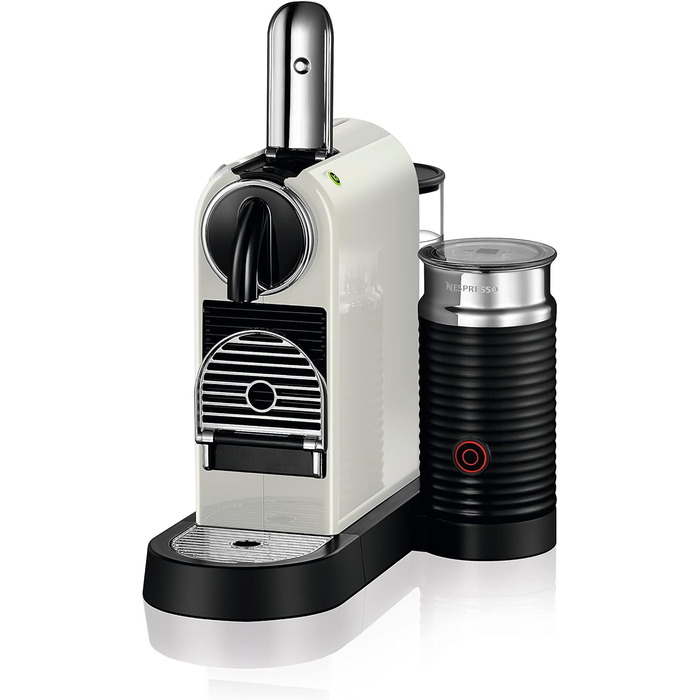 Кавова капсульна машина Nespresso De'Longhi Citiz EN267.WAE з капучинатором, 1710 Вт, 1 л, кремово-біла