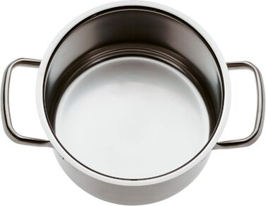 Каструля WMF Gourmet Plus 16 см з нержавіючої сталі Cromargan з кришкою, 1.4 л, для індукційних плит, з внутрішньою шкалою