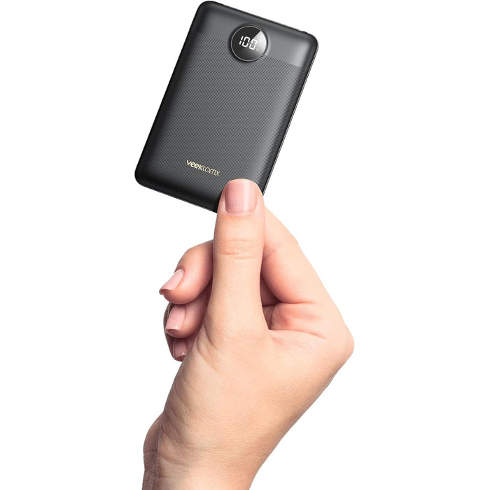 Powerbank VEEKTOMX 10000mAh: компактний зарядний акумулятор 22.5W з USB-C, PD3.0, QC3.0 для iPhone, Samsung, Huawei, Xiaomi, OnePlus