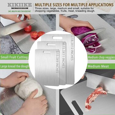 Ніжкова дошка Titan 2025: 100% титан, кухонна, двостороння, з антипригарним покриттям (34 x 23 см)