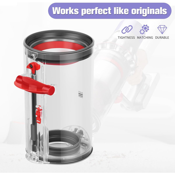 Dyson V10 Dustbin and Filter Replacement Set - Compatible with Dyson Cyclone V10 SV12 (969509-01 & 969082-01)