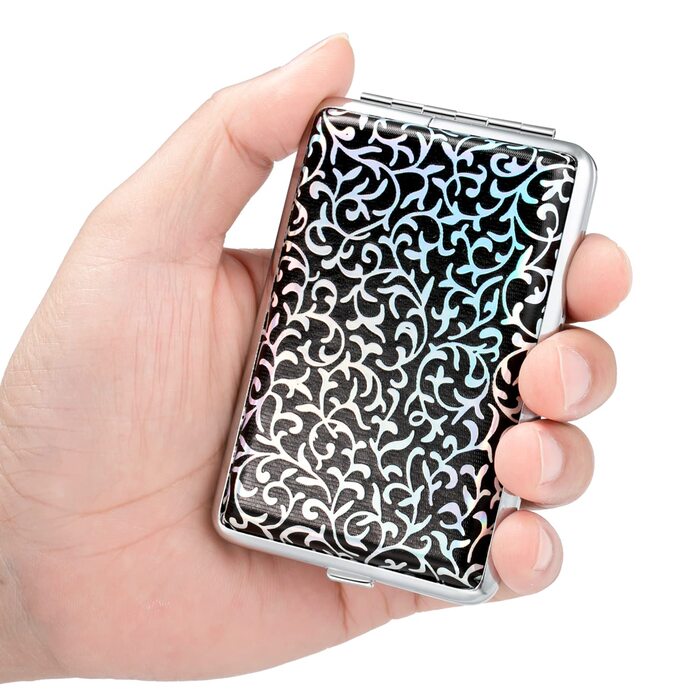 Чохол для сигарет з екошкіри, метал, червоний, для 12 сигарет, з гумкою, стильний, тонкий, для жінок/чоловіків