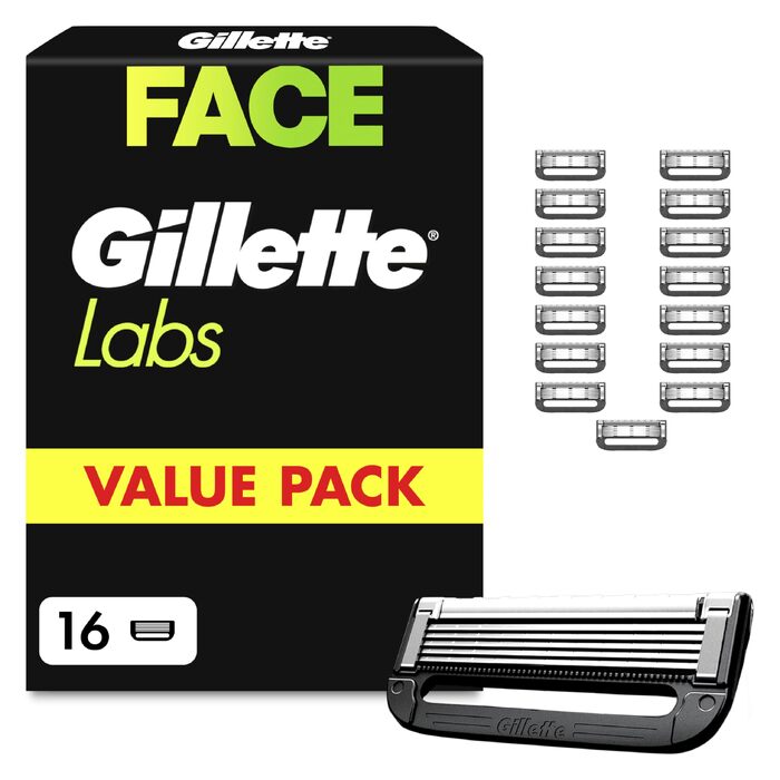 Смінні касети для бритви Gillette Labs для чоловіків, чорні, 16 шт