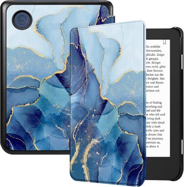 Чохол Fintie для Tolino Shine Color/Shine(2024)/Shine 4(2022) & Kobo Clara Colour/Clara BW(2024)/Clara 2E(2022) eReader - ультратонкий з авто-сон/пробудження та магнітним закриттям, блакитний мармур