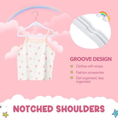 HOUSE DAY 60 шт. дитячі велюрові вішалки для одягу, преміум-якість, ультратонкі, антиковзні, 35.6 см