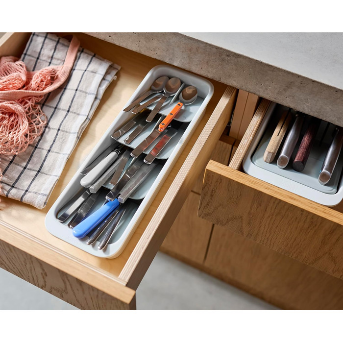 Органайзер для столових приборів Joseph Joseph DrawerStore з ніжницями, розширюваний, з переробленого пластику