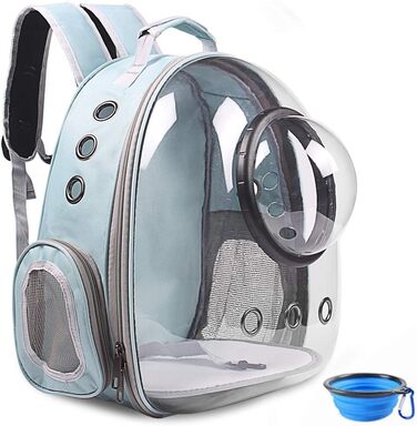 Рюкзак-переноска для котів та собак, рюкзак для тварин, рюкзак-капсула для маленьких котів, цуценят, собак, кроликів, схвалений авіакомпаніями, з вентиляцією, білий