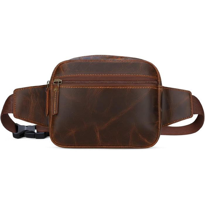 Чоловіча поясна сумка TheAntiq з натуральної шкіри, зелена, 20,3 x 12,7 x 7,6 см (8 x 5 x 3 дюйми)