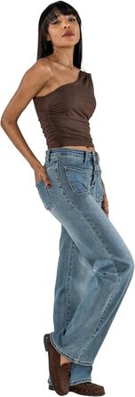 Джинси жіночі Nina Carter P139 розкльошені bootcut, висока талія, вінтажний блакитний (L)