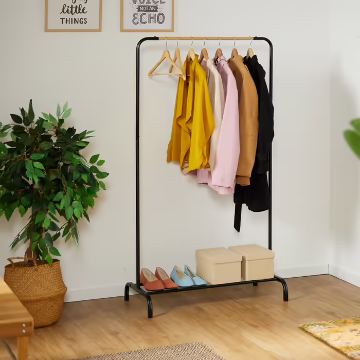 Relaxdays Clothes Rack Metal Black