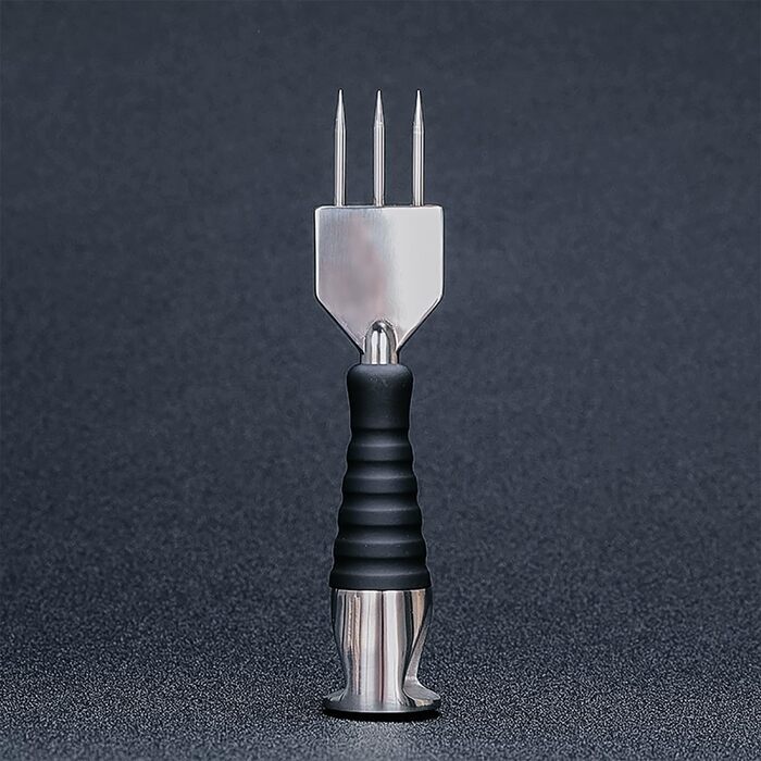 Stainless steel ice pick and three-pronged ice pick, ice crushing tool for home, kitchen, bartender, bar, cocktail, ice crusher, refrigerator freezer de-icer