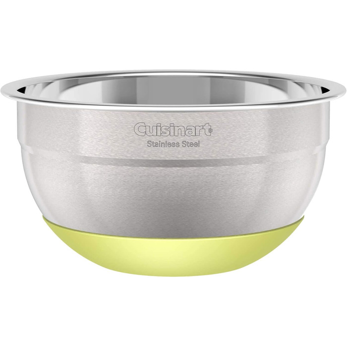 Набір мисок для змішування Cuisinart CTG-00-SMBS з нержавіючої сталі з антиковзаючим дном, 3 шт. (3л, 3л, 5л), багатоколірні