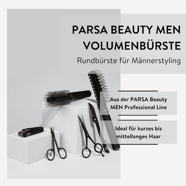 PARSA Beauty Men Фен-щітка для об'єму волосся - антистатична, з карбоном, для чоловіків