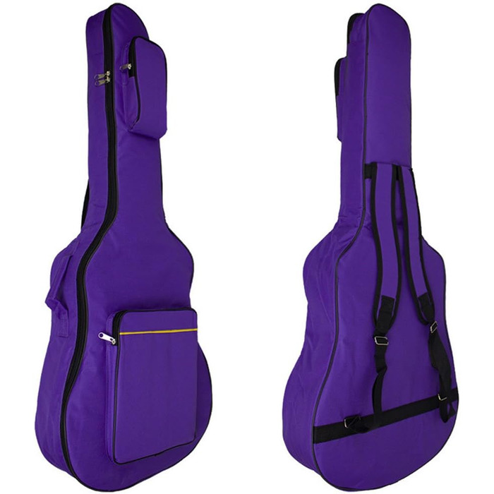 Чохол для гітари MINGZE 41 дюйм, водонепроникний, з регульованим плечовим ременем та рюкзаком, фіолетовий