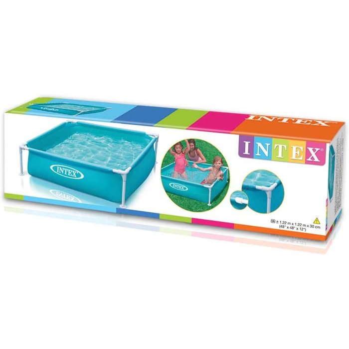 Надувний басейн Intex 342 л (122x122x30 см) - для дітей та відпочинку