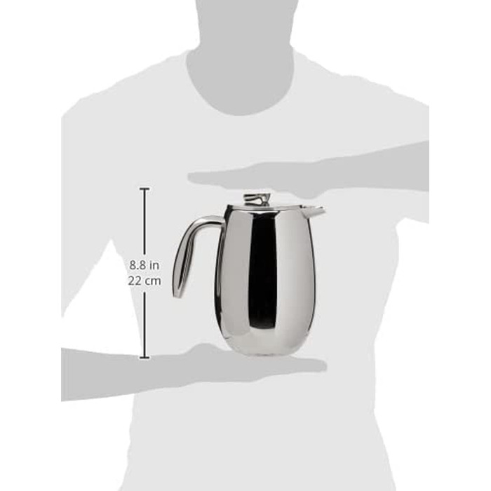 Френч-прес Bodum Columbia 1 л, подвійні стінки, нержавіюча сталь, для кави, можна мити в посудомийці, глянцевий