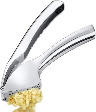 Прес для часнику з нержавіючої сталі, професійний подрібнювач часнику, прес-подрібнювач часнику, легко очищається, міцний